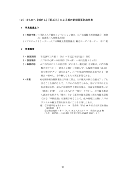 （2）はちのへ『朝めし』『朝ぶろ』による朝の新規需要創出事業