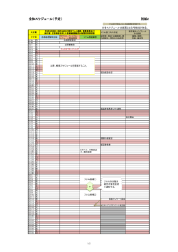 全体スケジュール（予定） 別紙2