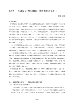 武力紛争と小型武器問題―DDR支援を中心に