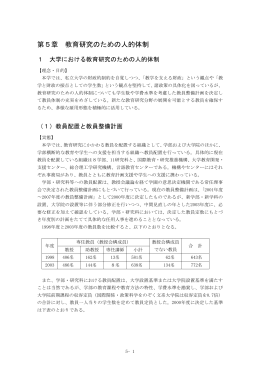第5章 教育研究のための人的体制