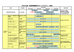 平成26年度 青森県看護師等サポートプログラム 工程表