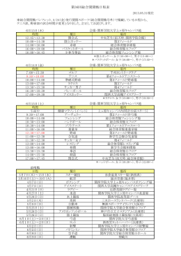 総合関関戦の日程表