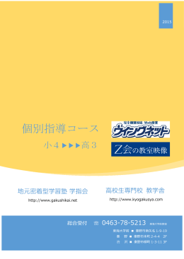 『個別指導コースのご案内』（PDF）