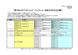 “家中まとめてLED Vol.2” パンフレット お詫びと訂正の