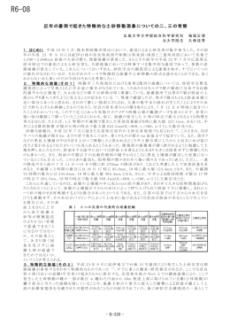 近年の豪雨で起きた特徴的な土砂移動現象についての二、三の考察㩷