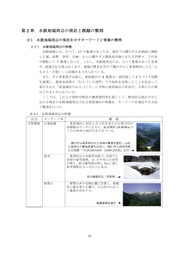2-1 水源地域周辺の現況を示すキーワードと情報の整理
