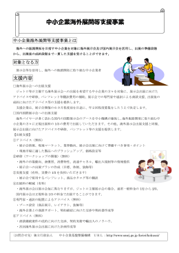 中小企業海外展開等支援事業