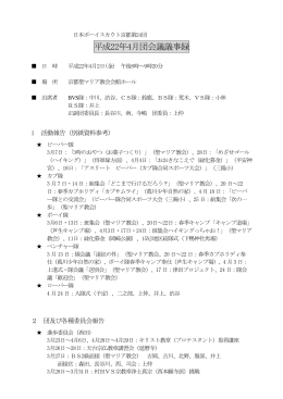 平成22年4月団会議議事録