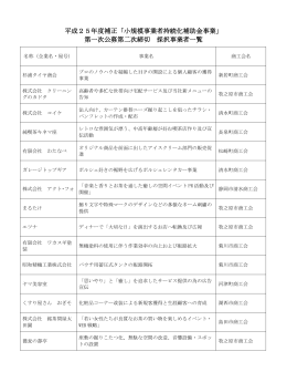 平成25年度補正「小規模事業者持続化補助金事業」 第一次公募第二次