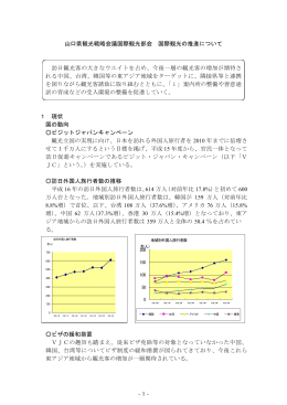 -1- 山口県観光戦略会議国際観光部会 国際観光の推進について 訪日