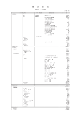 平成23年度 財産目録