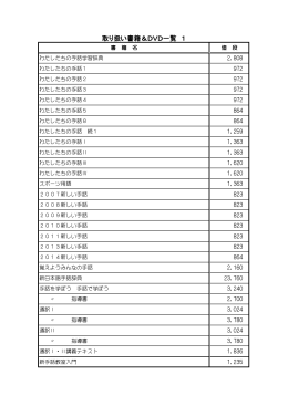 取り扱い書籍＆DVD一覧 1