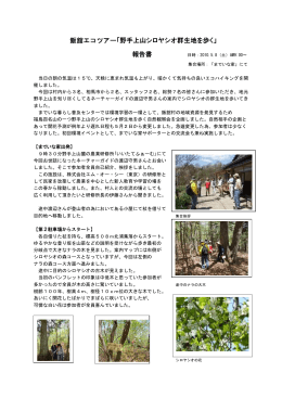飯舘エコツアー「野手上山シロヤシオ群生地を歩く」 報告書