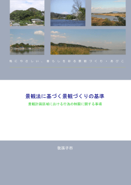 景観法に基づく景観づくりの基準（PDF：4843KB）
