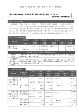 世界の人々を呼び込む観光協創プロジェクト