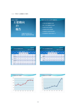 主要動向 の 報告 - 新居浜工業高等専門学校