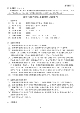 長野市綿内東山工業団地分譲案内