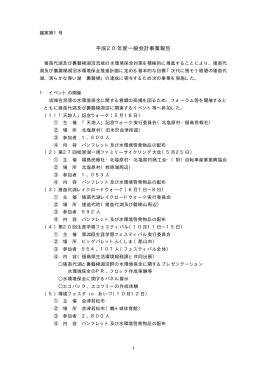 20年度 一般会計事業報告・決算報告（PDFファイル）