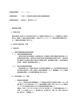 素形材産業の高度化推進補助事業