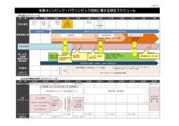 冬季オリンピック・パラリンピック招致に関する想定スケジュール