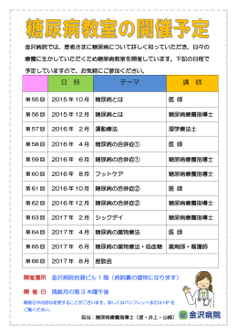 日 時 テーマ 講 師