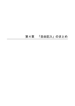 第4章 「自由記入」のまとめ （PDF／475KB）