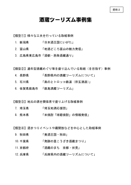 酒蔵ツーリズム事例集
