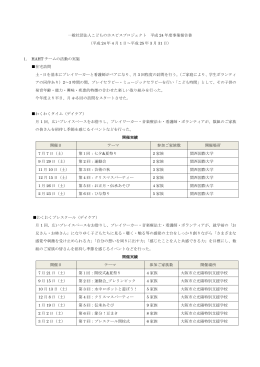 一般社団法人こどものホスピスプロジェクト 平成 24 年度事業報告書