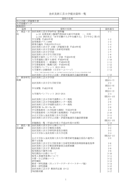 金沢美術工芸大学提出資料一覧
