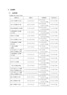 3 入試関係 (1) 公益学部