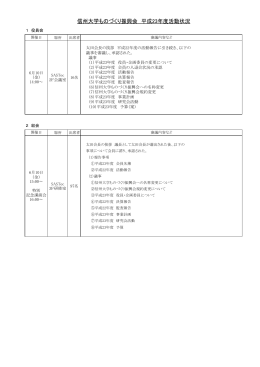 信州大学ものづくり振興会 平成23年度活動状況