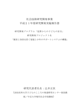 平成21年度研究開発実施報告書