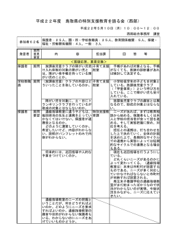 平成22年度 鳥取県の特別支援教育を語る会（西部）