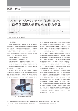 小口径回転貫入鋼管杭の支持力係数 - 一般財団法人日本建築総合試験