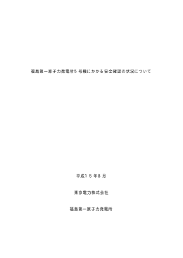 (東京電力株式会社に対する確認事項)について[PDFファイル／51KB]