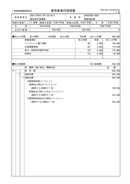 事業経費積算資料