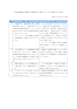 久留米地域農商工連携見本市業務委託の公募型プロポーザルの質問