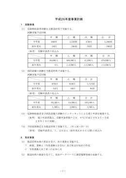 平成26年度事業計画 - 一般財団法人消防試験研究センター