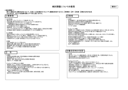 検討課題についての意見 ①事業者 ② 市 ③地域 ④集合住宅の住民