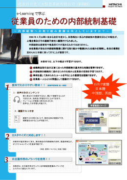 従業員のための内部統制基礎 - 北京日立北工大信息系统有限公司
