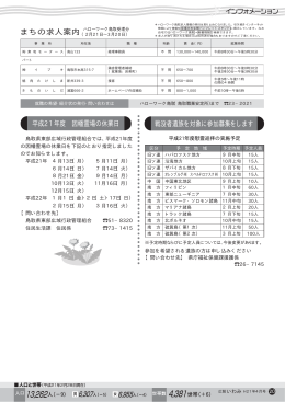 まちの求人案内ほか
