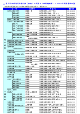 北上川水系河川整備計画（素案）の閲覧および計画概要パンフレット配布