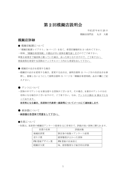 第2回模擬店説明会資料