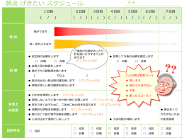 肺炎げきたいスケジュール（患者家族用）