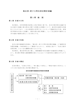 風水害・原子力等災害対策計画編 第1章 総 則