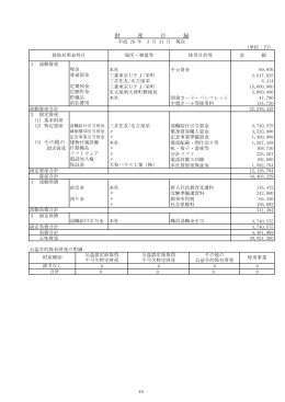 平成25年度財産目録