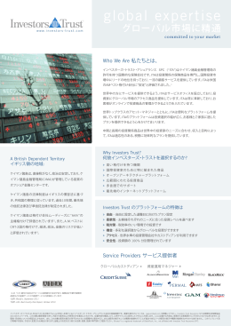 global expertise - Investors Trust