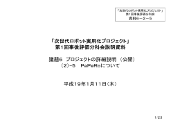 プロジェクトの詳細説明資料 (2)