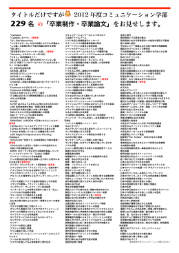 229 名 の「卒業制作・卒業論文」をお見せします。