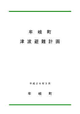牟 岐 町 津 波 避 難 計 画